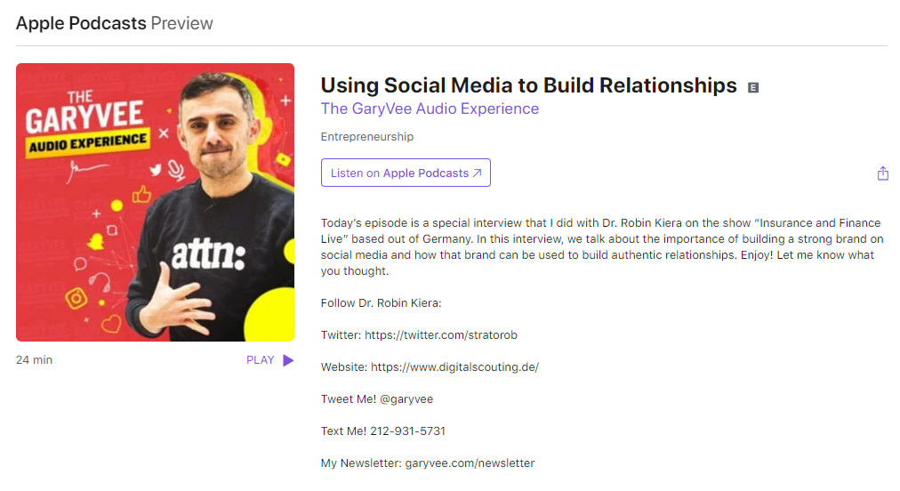 Using Social Media to Build Relationships - The GaryVee Audio Experience